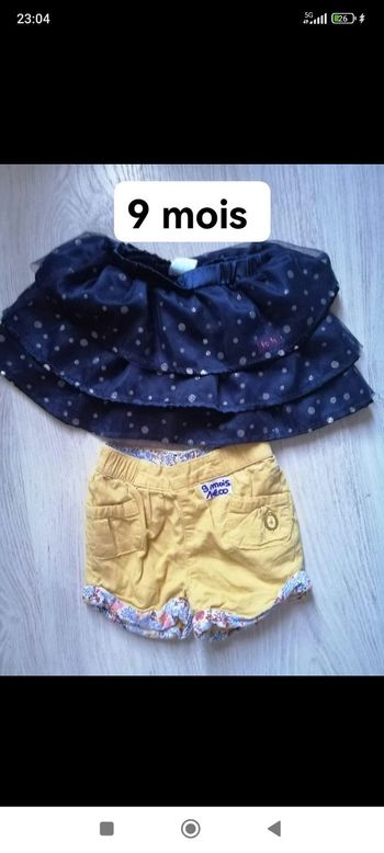 Lot vêtement fille 9 mois