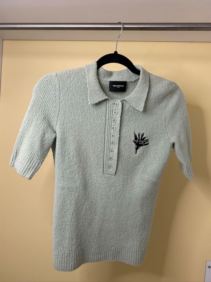 Polo The Kooples 36 - coton épais, manches courtes, idéal à porter en automne ou sous une veste