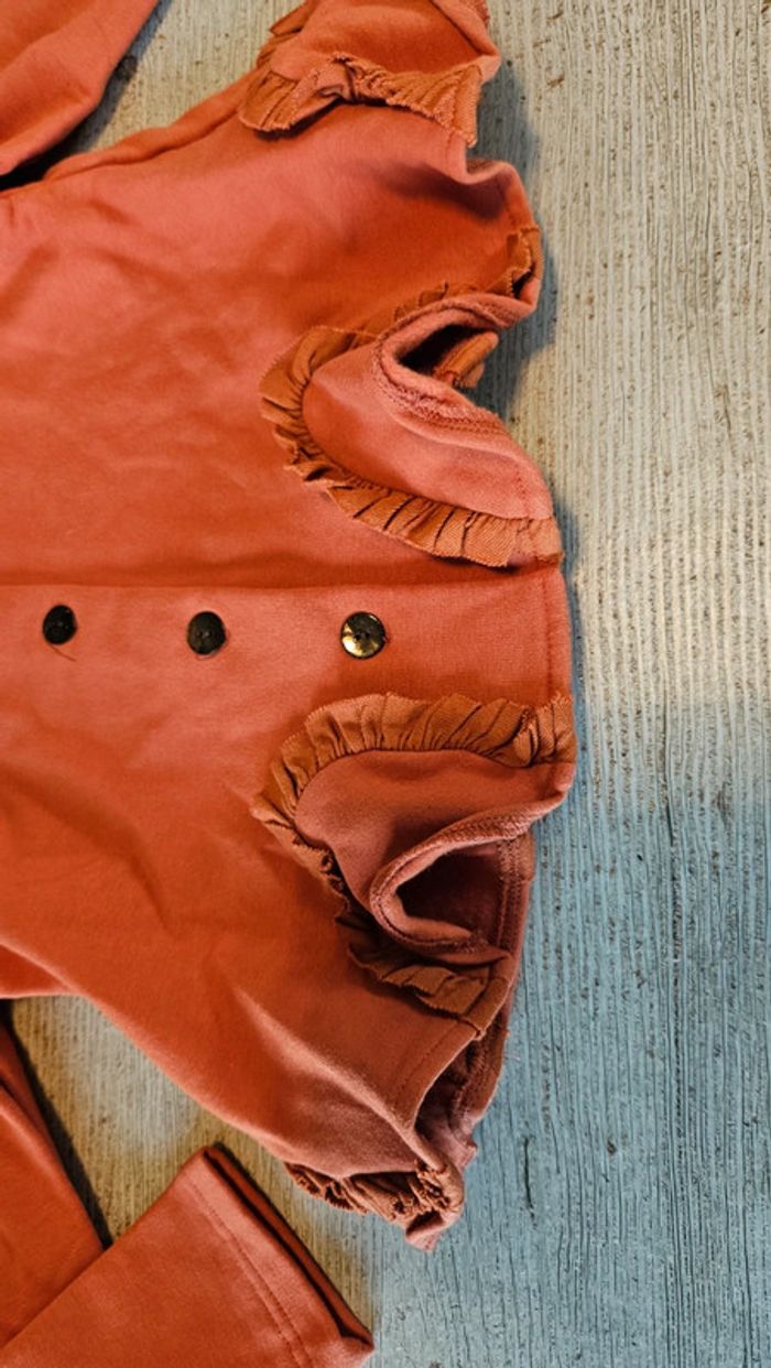 Veste classique orange/rouille à manches longues, Jottum, 8 ans, neuve - photo numéro 4