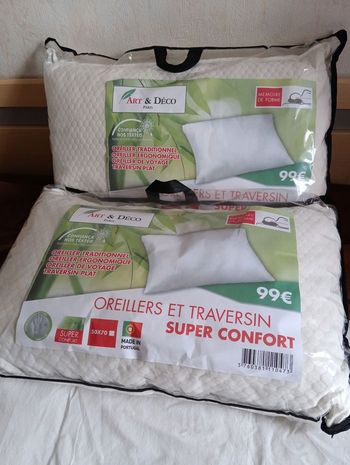 Coussin mémoire de forme neuf oreiller petit prix