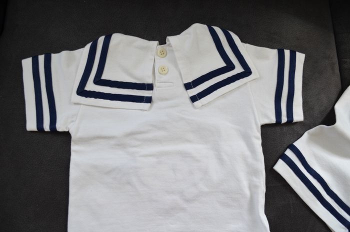 Ensemble short et tee-shirt marin 12 mois - photo numéro 6
