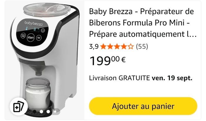 Baby Brezza préparateur automatique biberons Formula Pro Mini - photo numéro 3