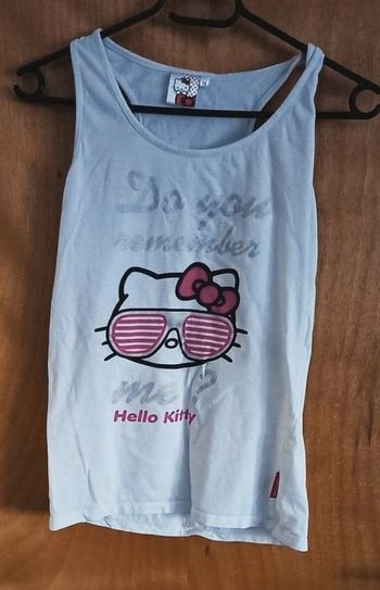 Débardeur blanc avec impression Hello Kitty