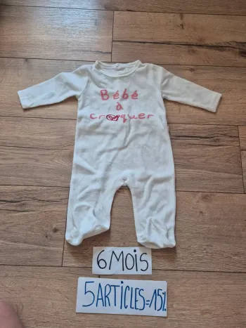 Pyjama velours Kimadi 6 mois