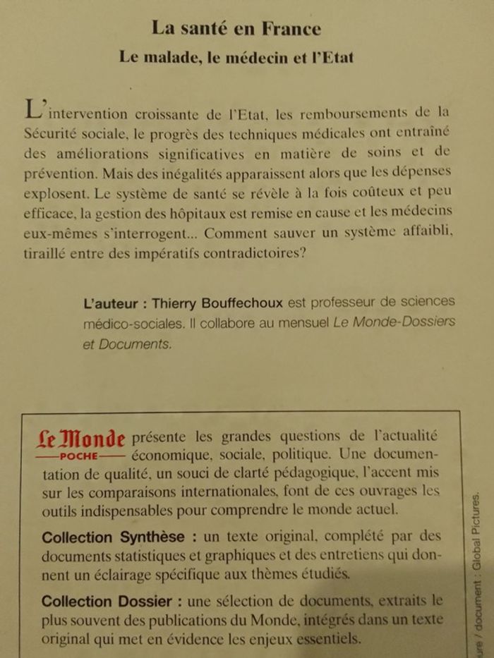 La santé en France Le malade, le médecin et l'Etat - photo numéro 3