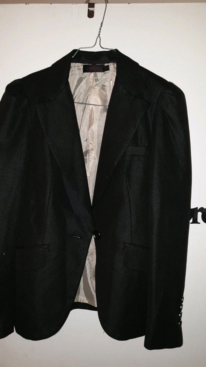 Blazer femme  ceintré noir