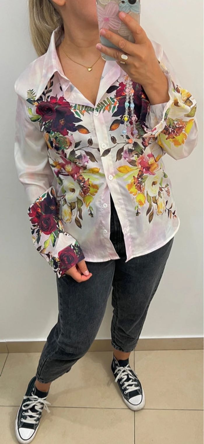 Chemise À Fleurs Taille M - photo numéro 6