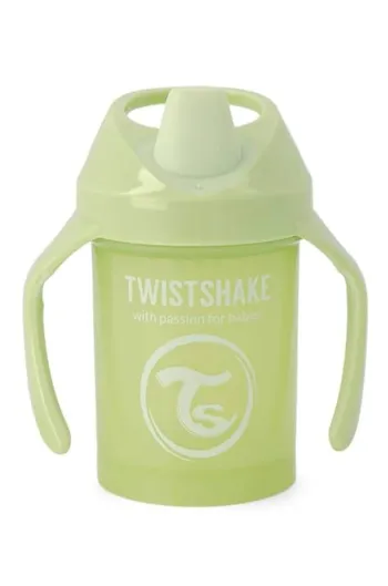 Mini gobelet Twistshake vert - bec verseur souple anti-fuite 230Ml Neuf