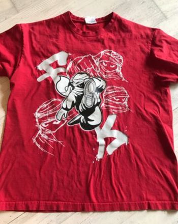T-shirt rouge imprimé NINJA taille L sol’s