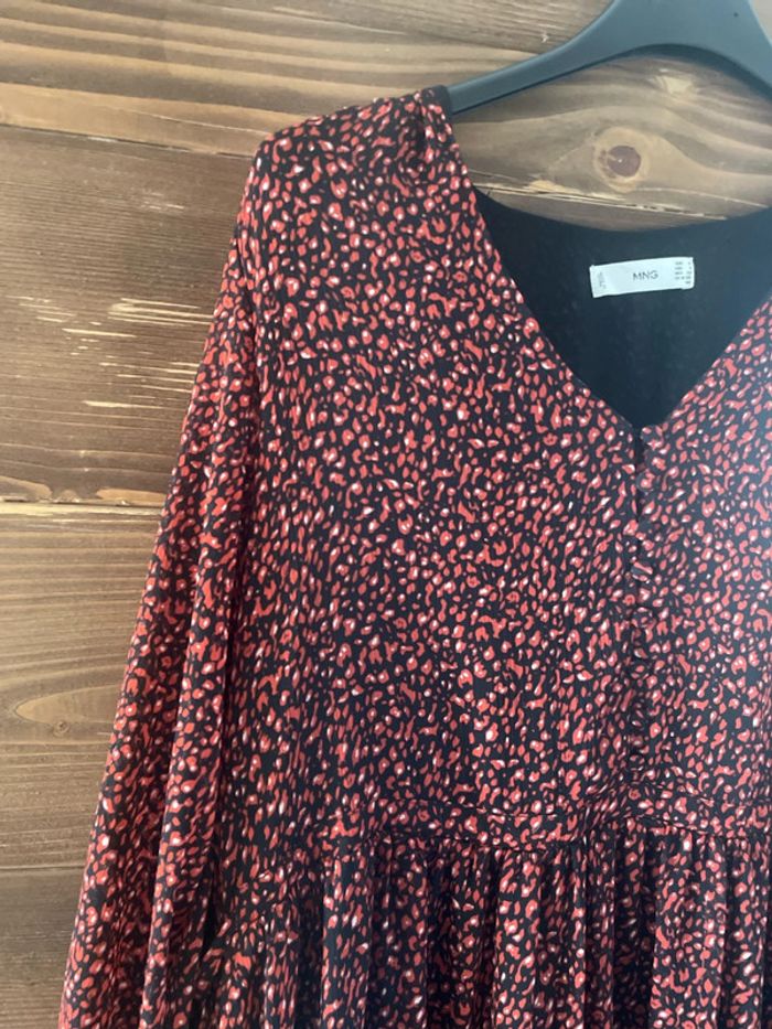 Robe longue rouge et noir mango - photo numéro 2