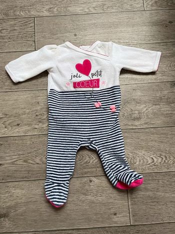 Pyjama ouverture devant marinière Gemo 1 mois