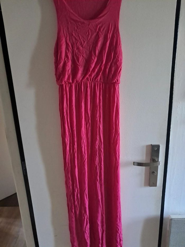 Robe longue fuchsia