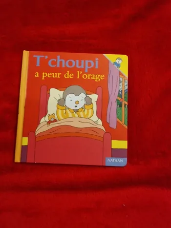 Livre 15 t'choupi a peur de l'orage