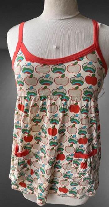 Débardeur blouse motif pomme taille XS 34 jay jays