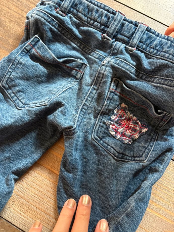 Jeans fille 3 ans bleu marine - photo numéro 2