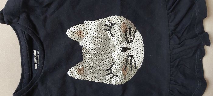 Tshirt manche longue Chat 6 mois - photo numéro 2