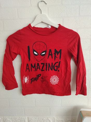 Tee-shirt manches longues spiderman