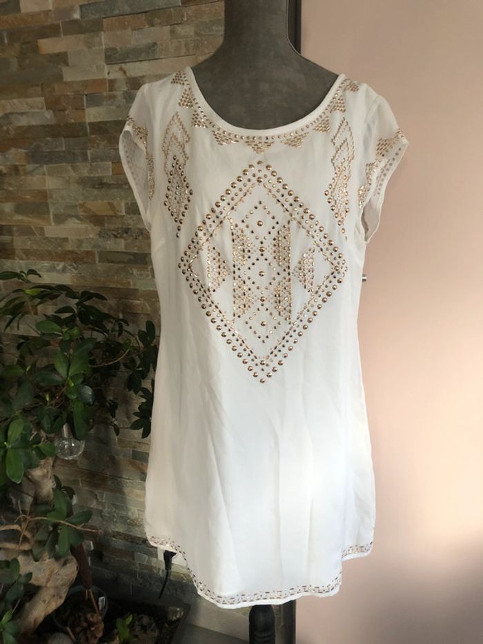 Robe blanche et beige Guess by Marciano 40