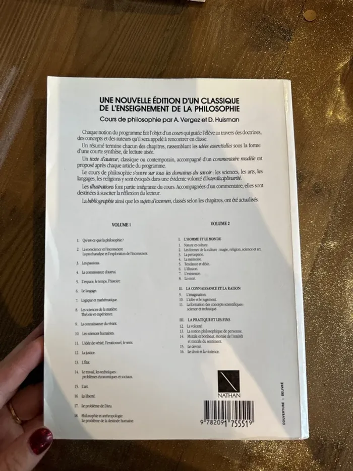 Livre cours de philosophie terminale,L.ES et S - photo numéro 3