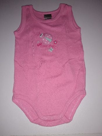 body débardeur 3-6 mois rose