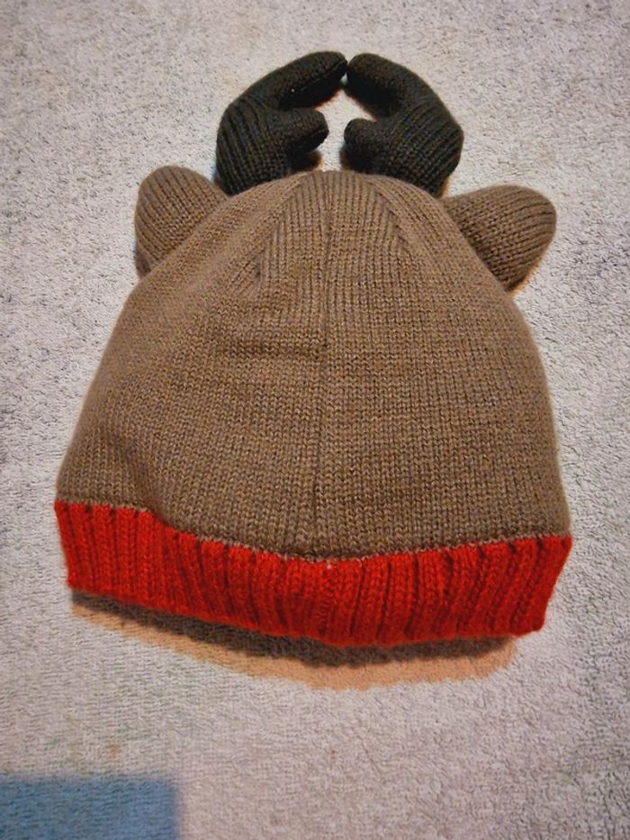Bonnet chaud renne cerf - taille 6/13 mois - photo numéro 2