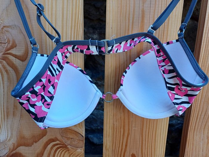 Magnifique bikini zèbré et fleuri rose Calvin Klein - photo numéro 10