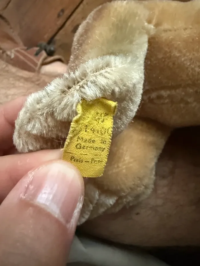 Peluche rigide très ancienne Morse Paddy Steiff 14cm collection vintage - photo numéro 8