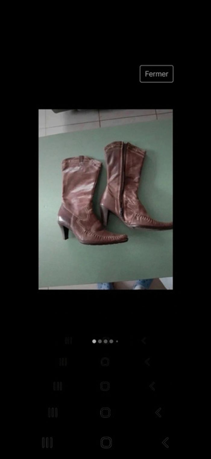 Bottes cuir fauve - photo numéro 2