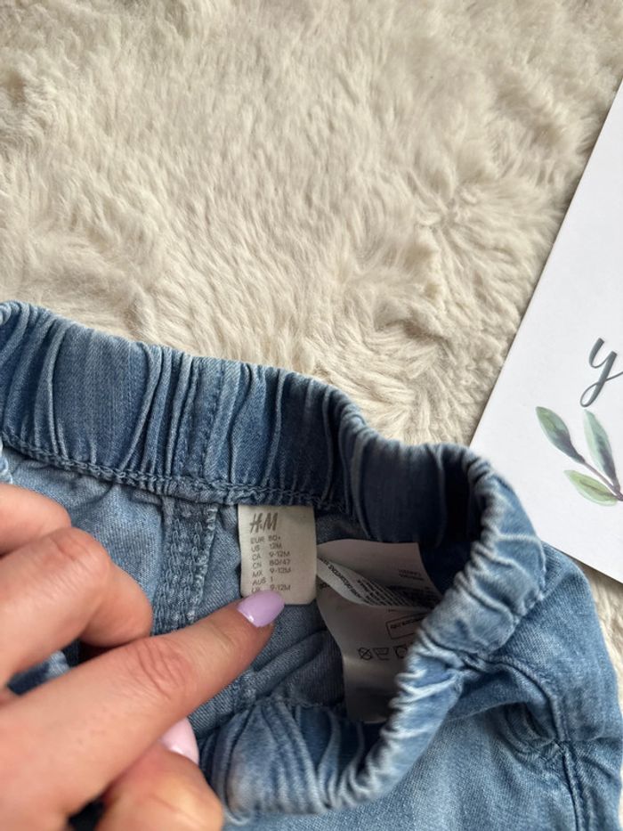 Short H&m 12 mois en jeans - photo numéro 2