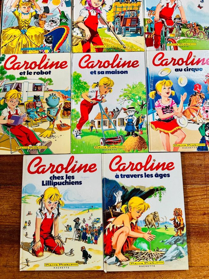 Lot de 8 albums Caroline vintage blancs livres bd Pierre Probst Hachette - photo numéro 2