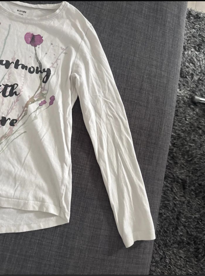 T-shirt, enfant fille, 10 ans, marque Kiabi - photo numéro 2