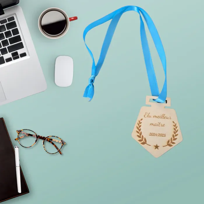 Médaille "Élu Meilleur Maître 2024/2025" – Cadeau fin d’année scolaire - photo numéro 2
