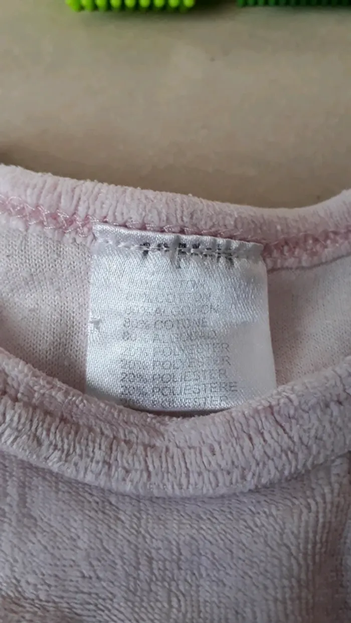 Pyjama / Grenouillère velours 12 Mois - photo numéro 2