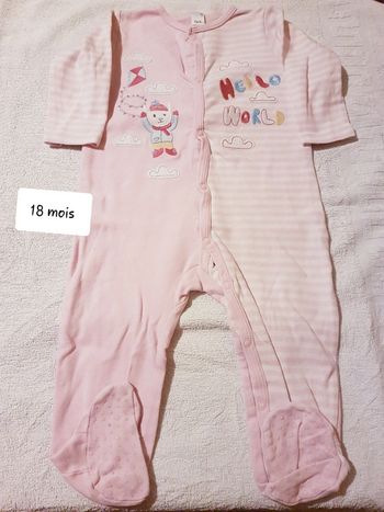 Pyjama tex 18 mois