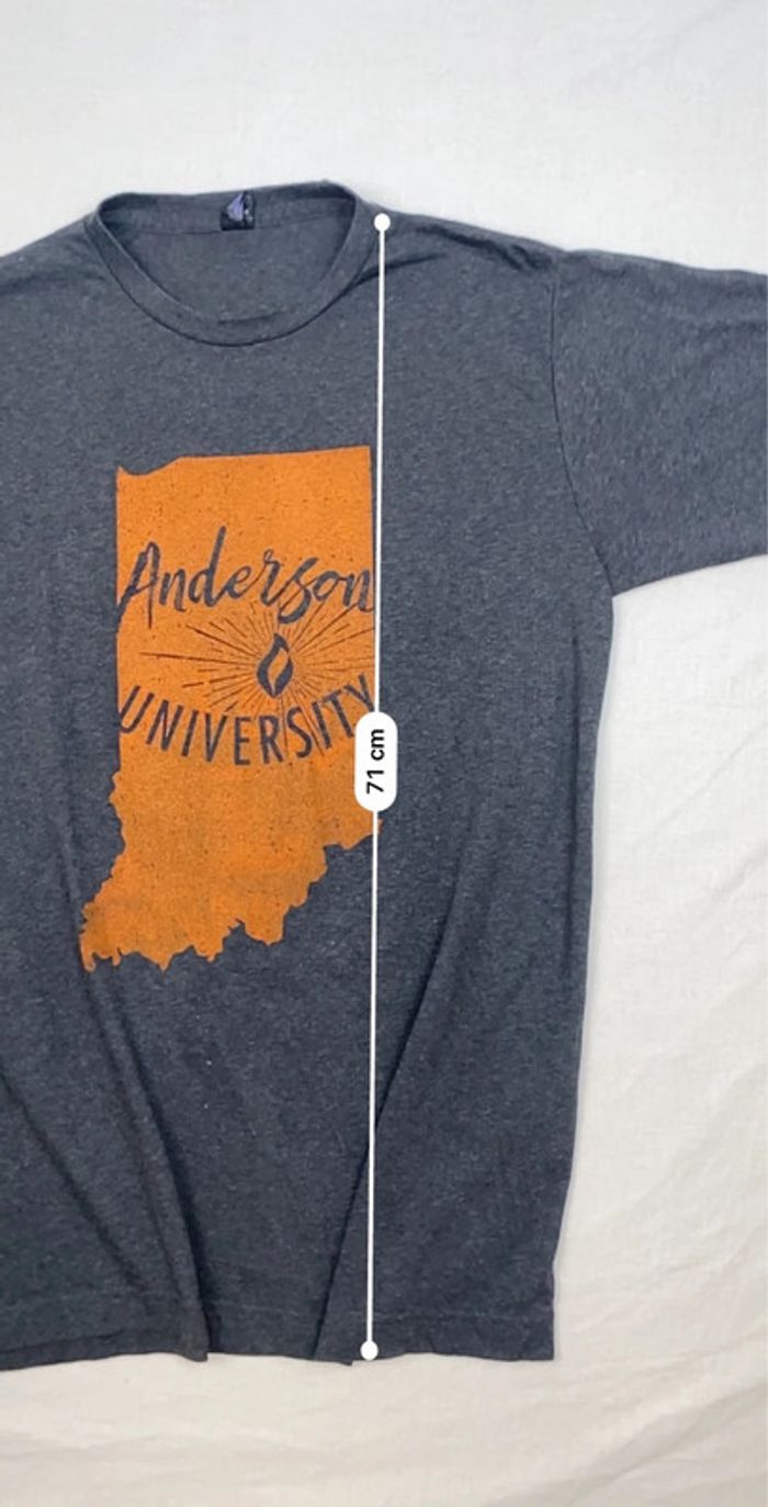 T-shirt imprimé sport USA, homme, M, été, Gris, , collège, université, Anderson - photo numéro 4