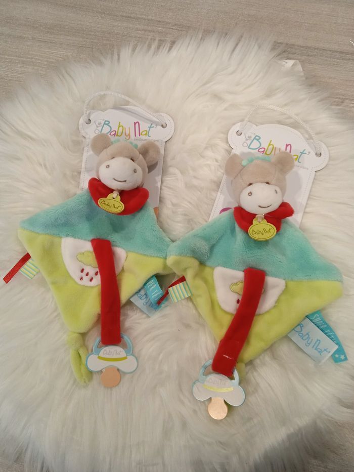 Doudou âne lot de deux