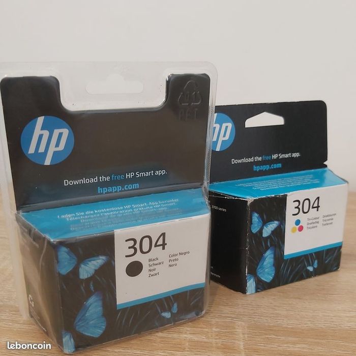 Lot de deux Cartouches d'Encre HP 304 - Noir + Tricolor