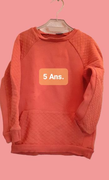 Sweat rouille. 5 Ans. Kiabi.