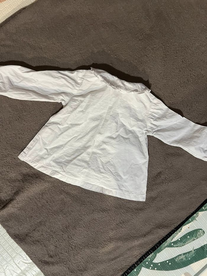 Chemise blanche col Claudine 18 mois Kiabi - photo numéro 2