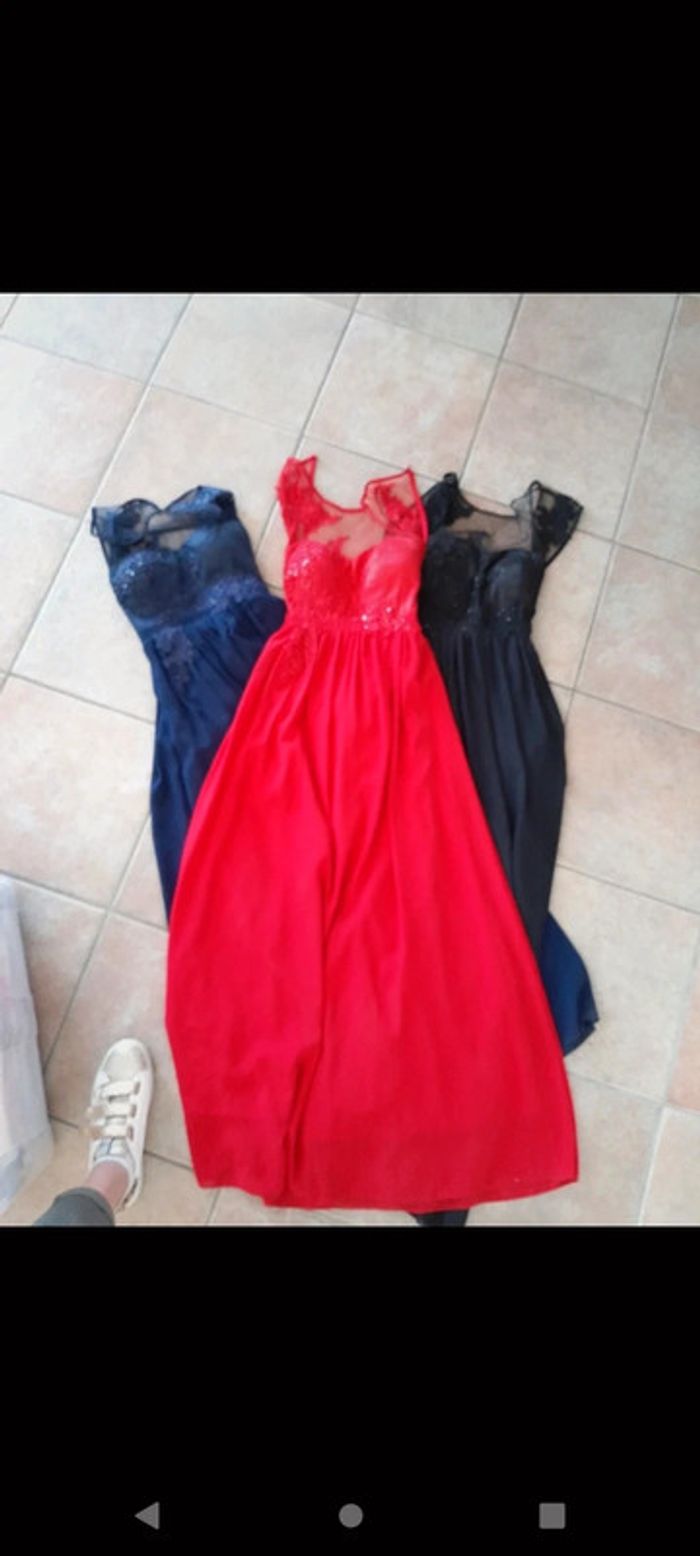 Lot de 3 robes de cocktail longues