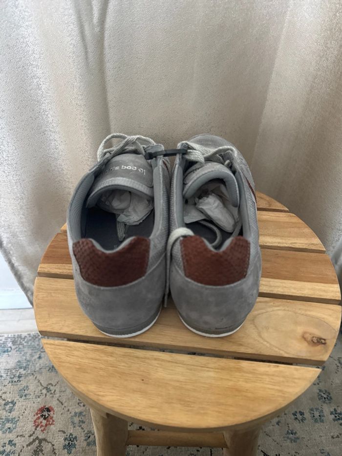 Baskets Le Coq Sportif grises et bordeaux – Homme – Taille 42 neuves - photo numéro 5