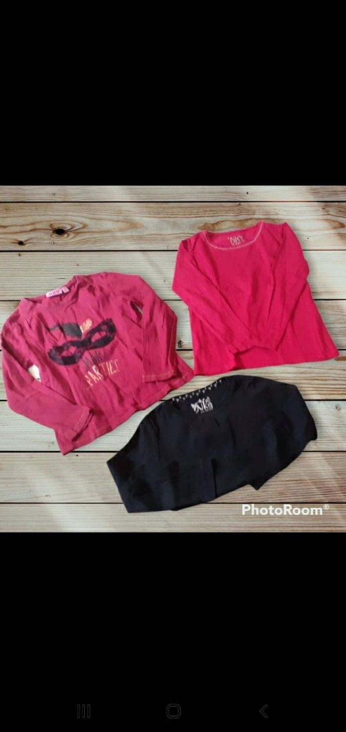 Lot 3 tee-shirt manche longue 🦋