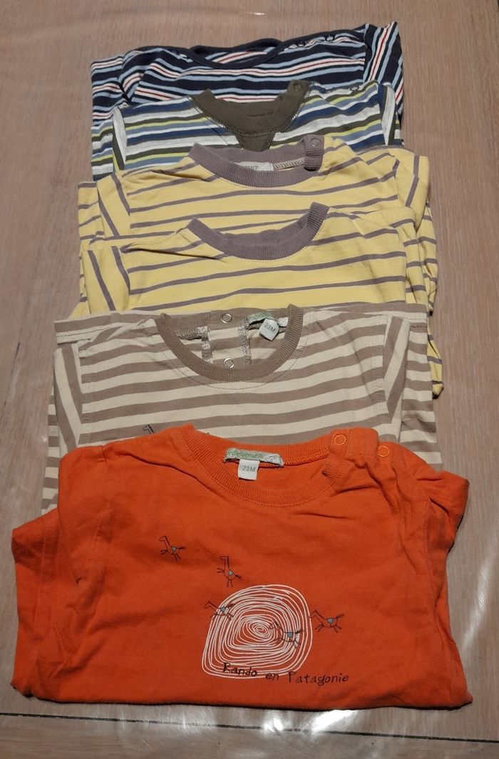 Lot de 6 t-shirts longues manches garçon 86