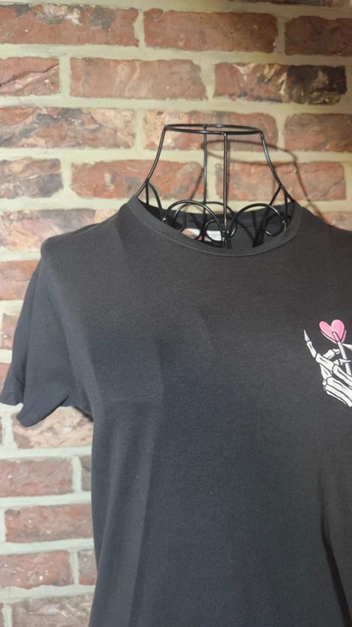 T-shirt gris foncé avec logo Pull and Bear Taille S / 36 - photo numéro 7