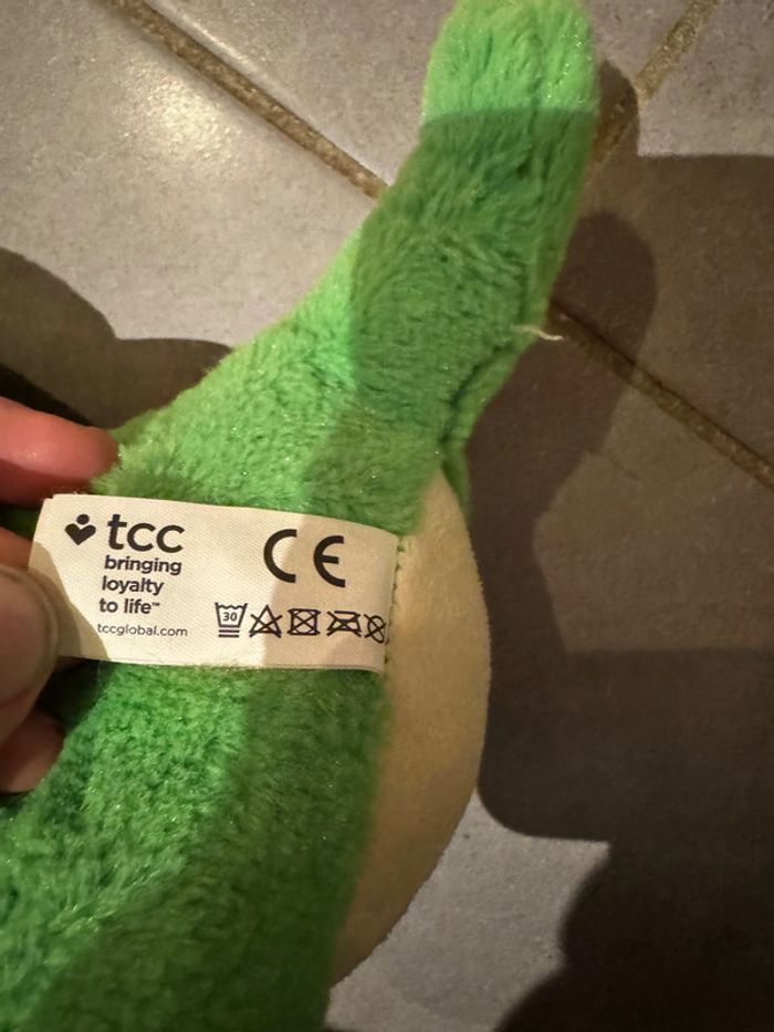 Peluche Dinosaure - Océan Buddies - Tyrex / Tyranosaure - Dimensions: 27 cm * 21 cm - Vert, blanc - photo numéro 4