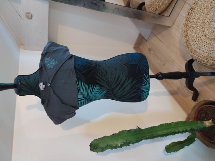 Gilet couvre épaule gris coton 5 ans - photo numéro 2