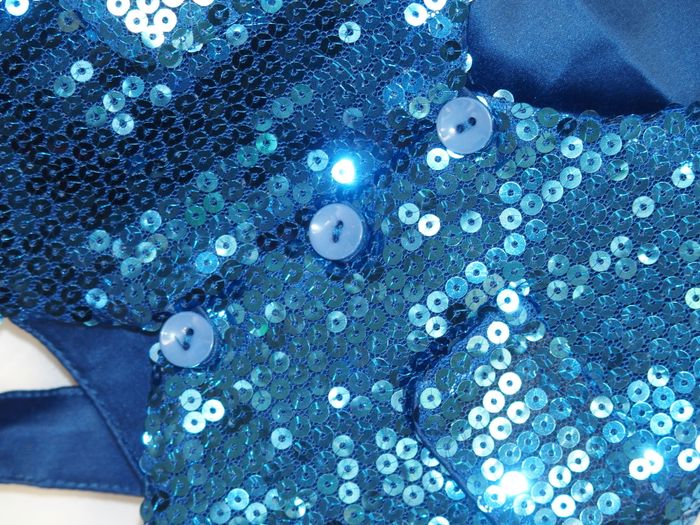 Gilet sequins bleu - photo numéro 3
