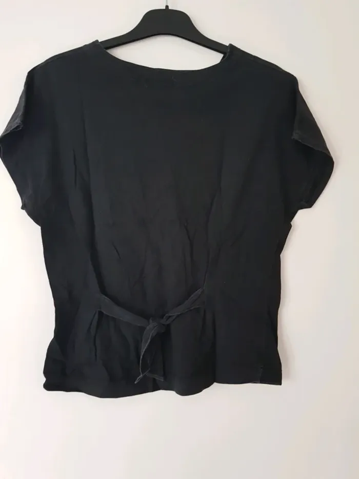 T-shirt coton noir, taille 2 - photo numéro 3