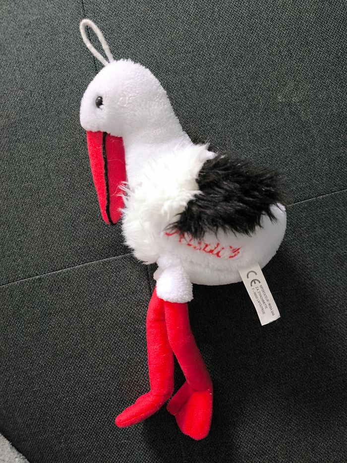 Peluche cigogne alsace