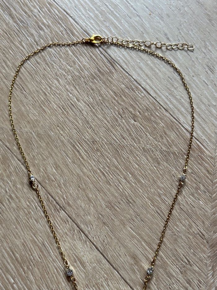 Collier doré pendentif soleil, ajustable en acier inoxydable - photo numéro 6